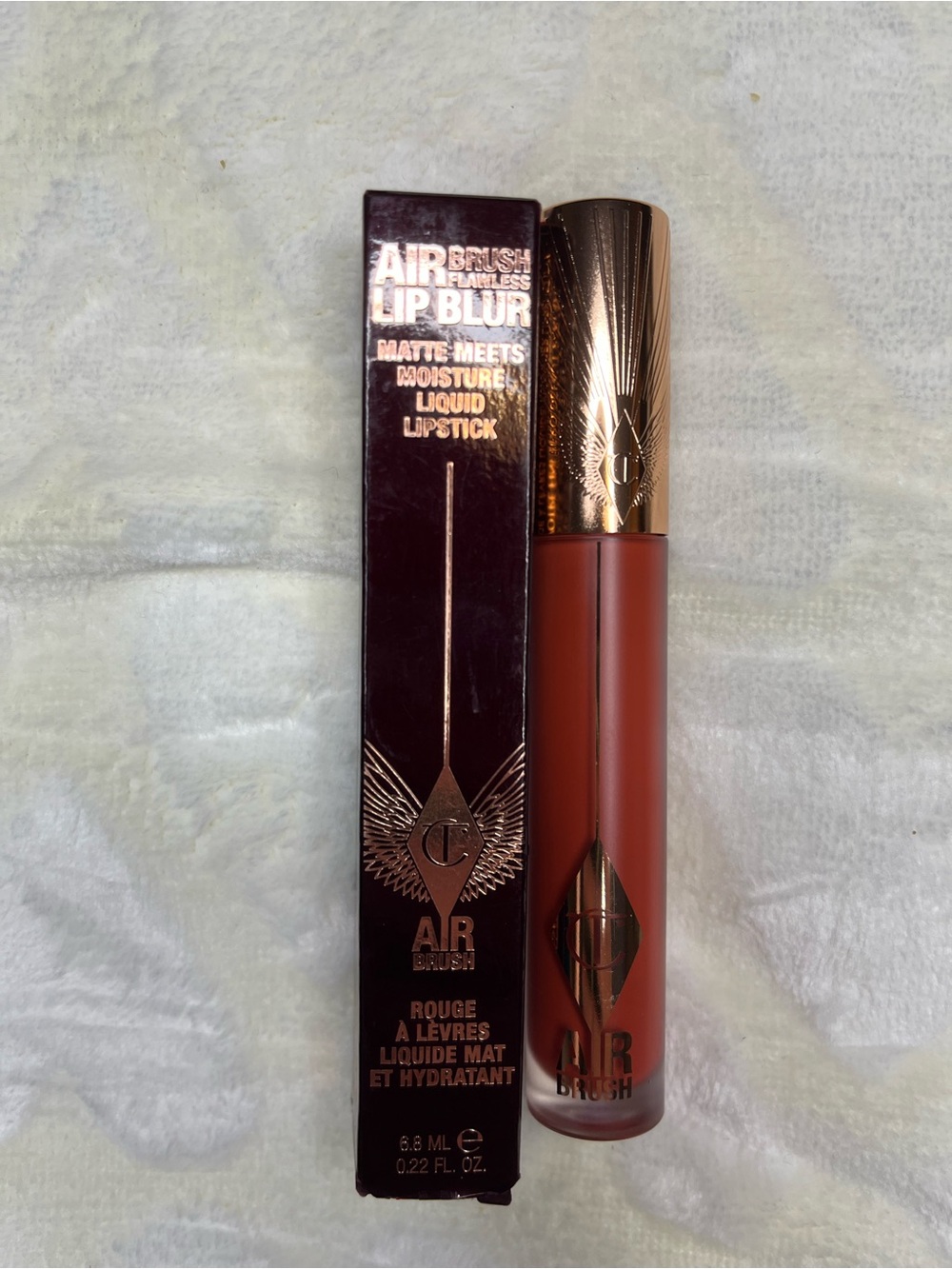Charlotte Tilbury Airbrush Lip Flame Blur Liquid Lipstick Terracotta Brown